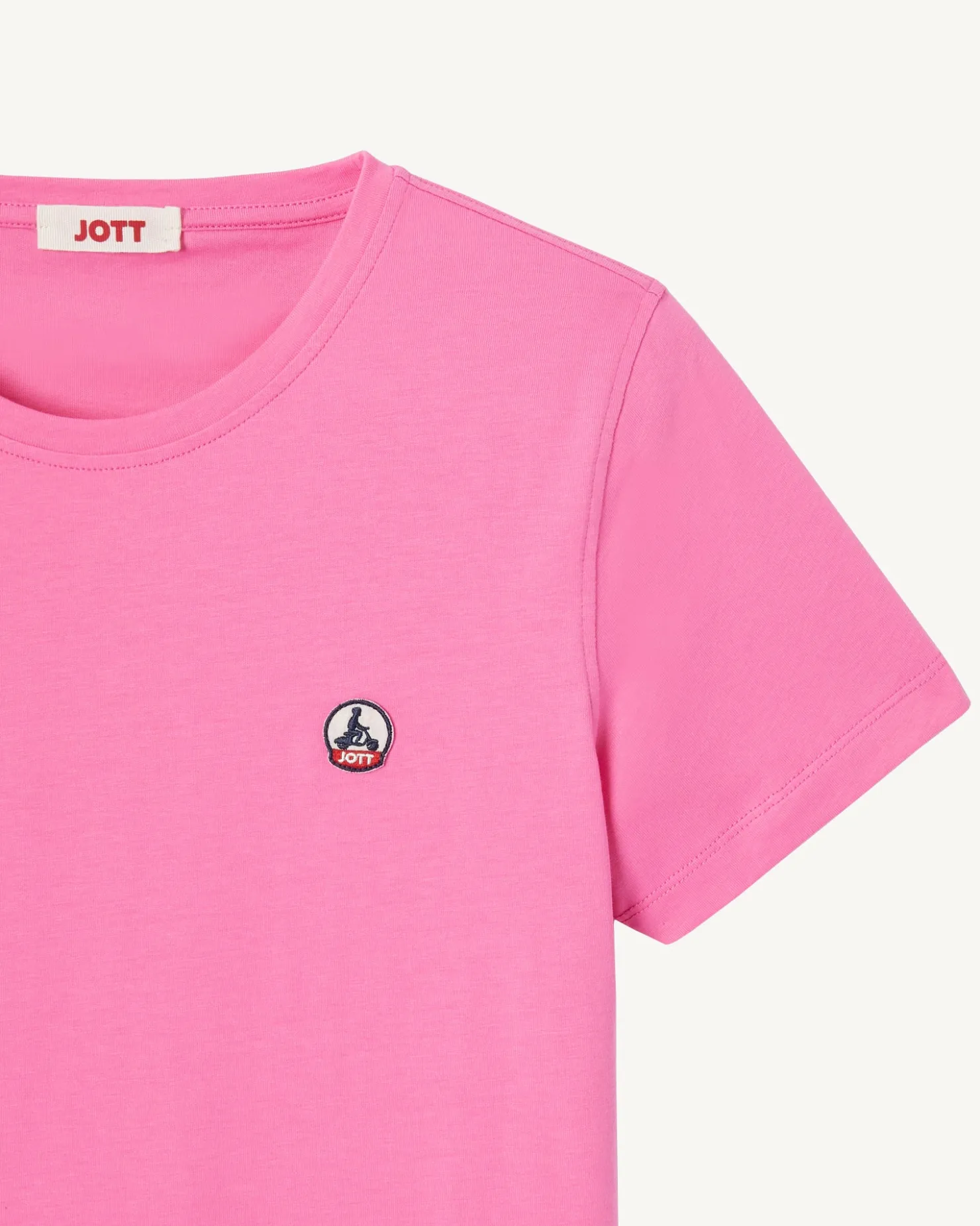 JOTT Intense Rose Rosas Round Neck T-Shirt 457 Wild Pink Hot