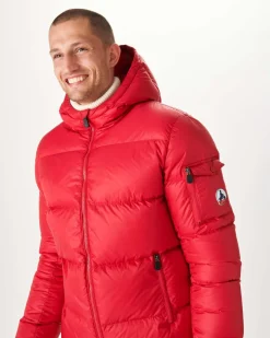 JOTT Java Red Great Cold Hooded Down Jacket 300 Red Fashion