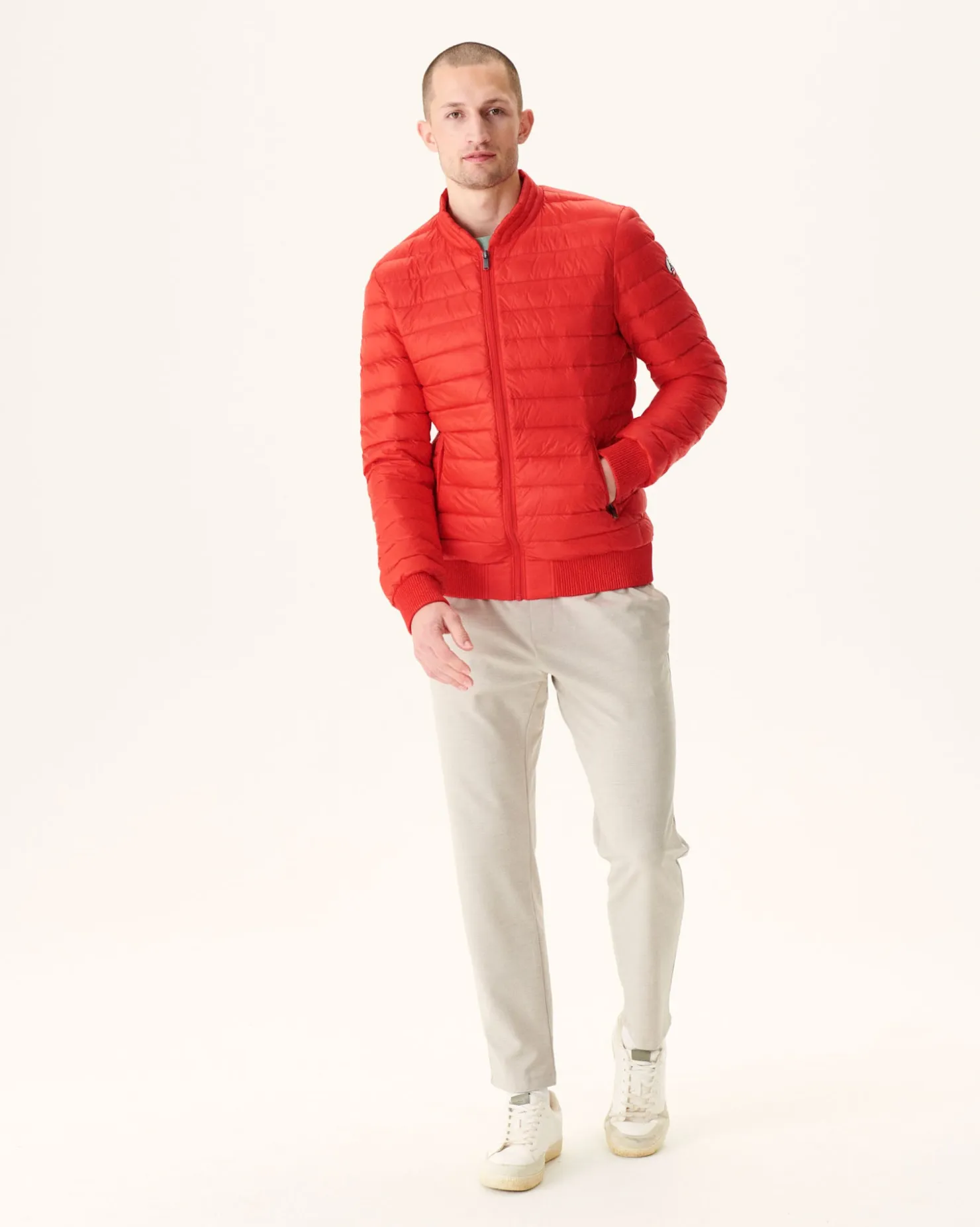 JOTT Jordan Bright Red Lightweight Puffer Jacket 318 Fire Red New