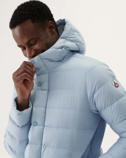 JOTT Jorge Hooded Puffer Jacket Light Blue 180 Soft Blue Discount
