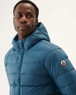 JOTT Jorge Jeans Blue Hooded Puffer Jacket 140 Blue Jeans Cheap