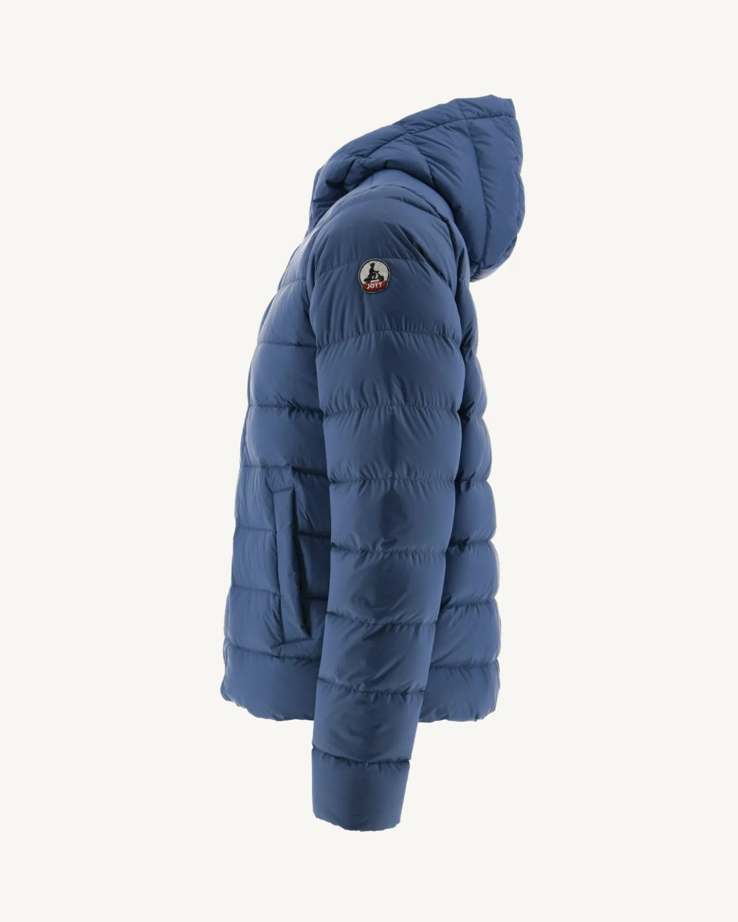 JOTT Jorge Jeans Blue Hooded Puffer Jacket 140 Blue Jeans Cheap