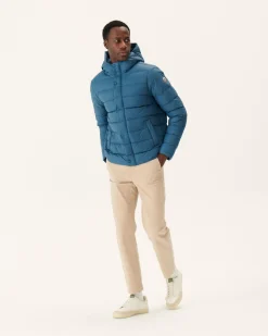 JOTT Jorge Jeans Blue Hooded Puffer Jacket 140 Blue Jeans Cheap