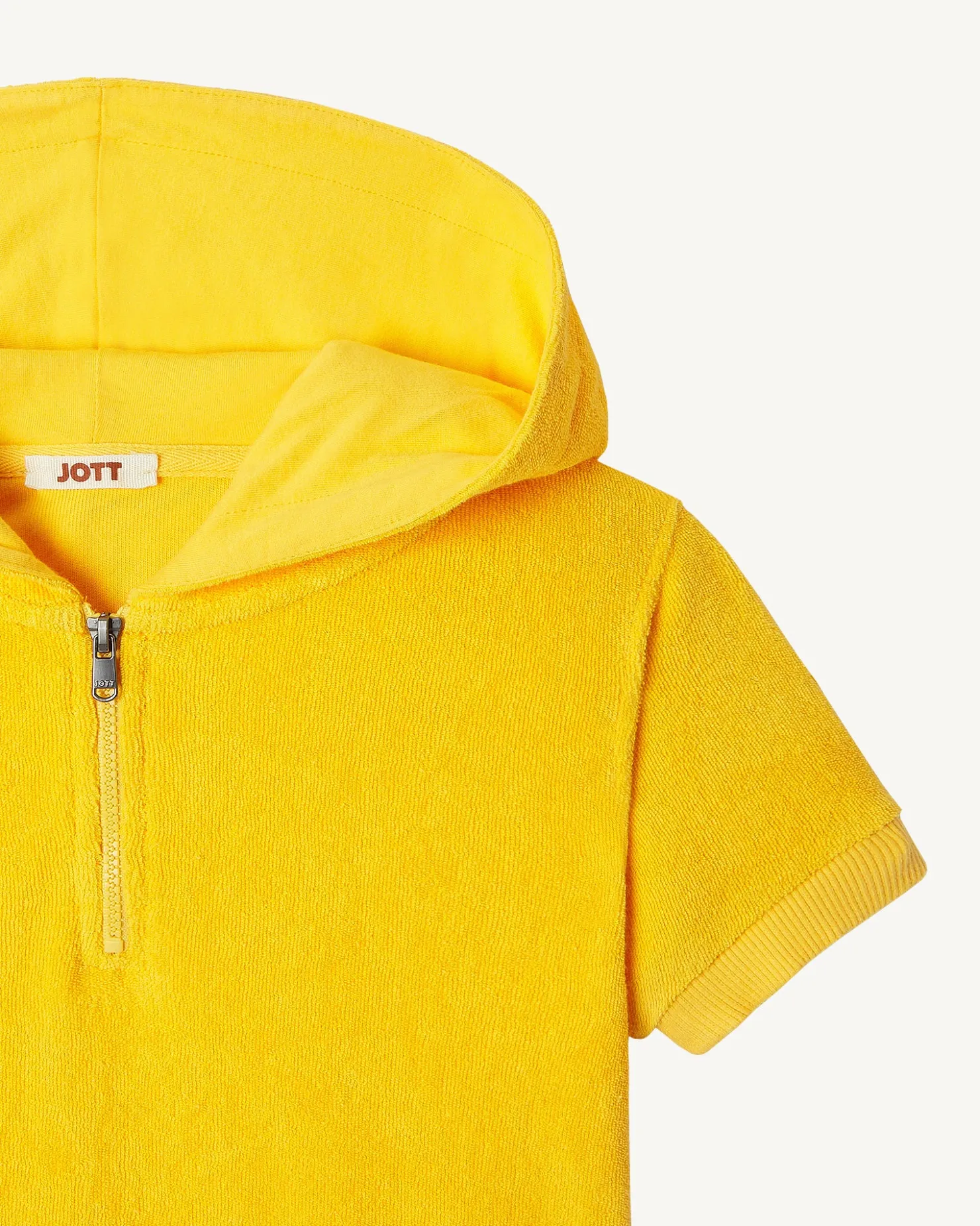 JOTT Kid'S Citron Hooded Cotton Terry Dress Mini 631 Lemon Outlet