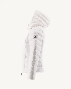 JOTT Lacquered Hooded Down Jacket For Children Grand Froid White Opal 901 White Cheap