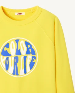 JOTT Lemon Catalan Child Organic Cotton Sweatshirt 631 Lemon Best Sale