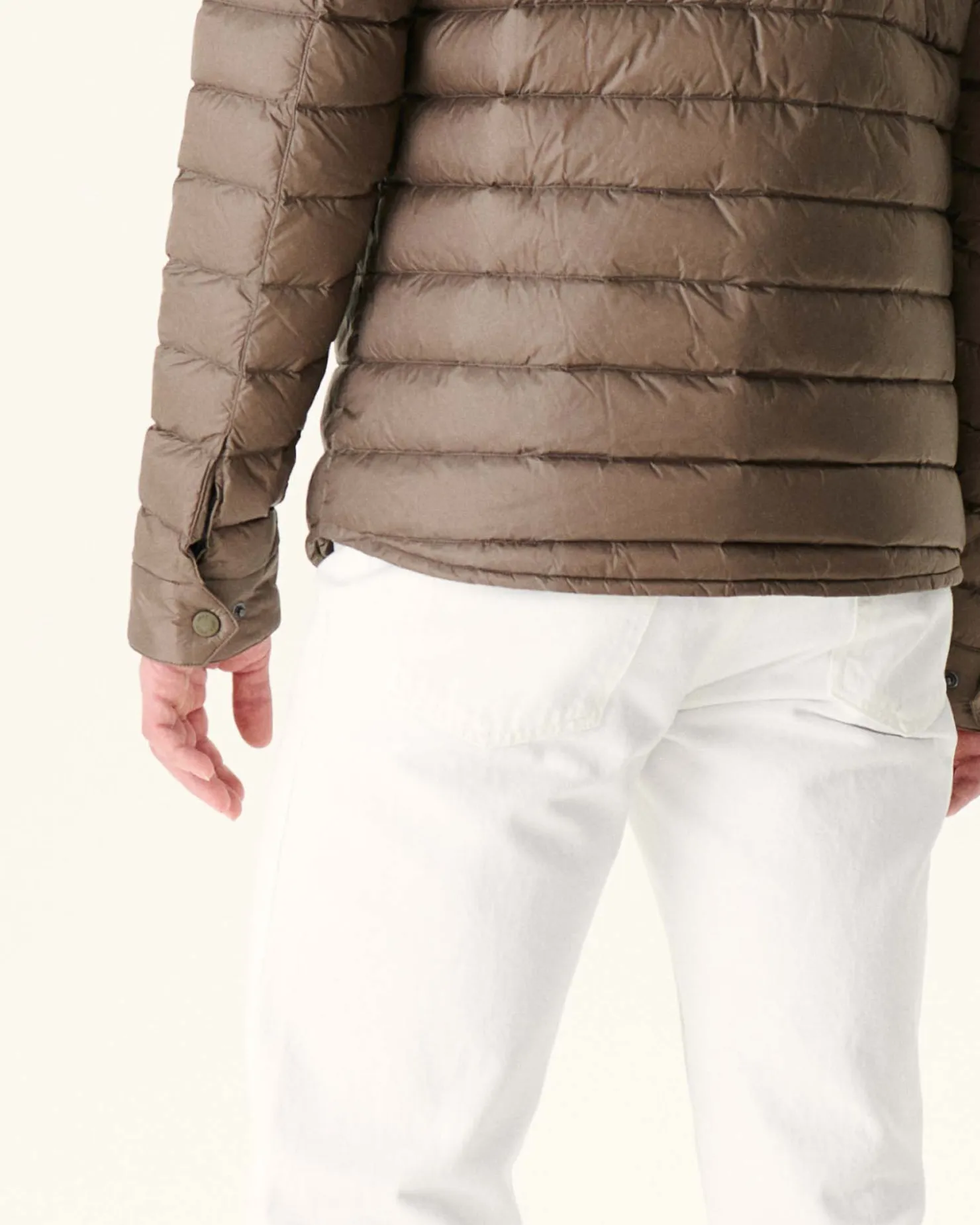 JOTT Light Down Jacket With Shirt Collar Taupe Cris 808 Mole Sale