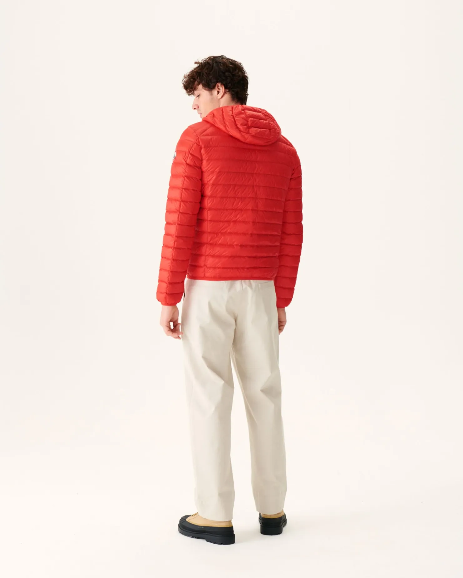 JOTT Light Hooded Down Jacket Bright Red Nico 318 Fire Red Clearance