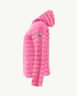 JOTT Light Hooded Down Jacket Intense Pink Cloe 457 Wild Pink Hot