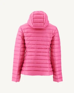 JOTT Light Hooded Down Jacket Intense Pink Cloe 457 Wild Pink Hot