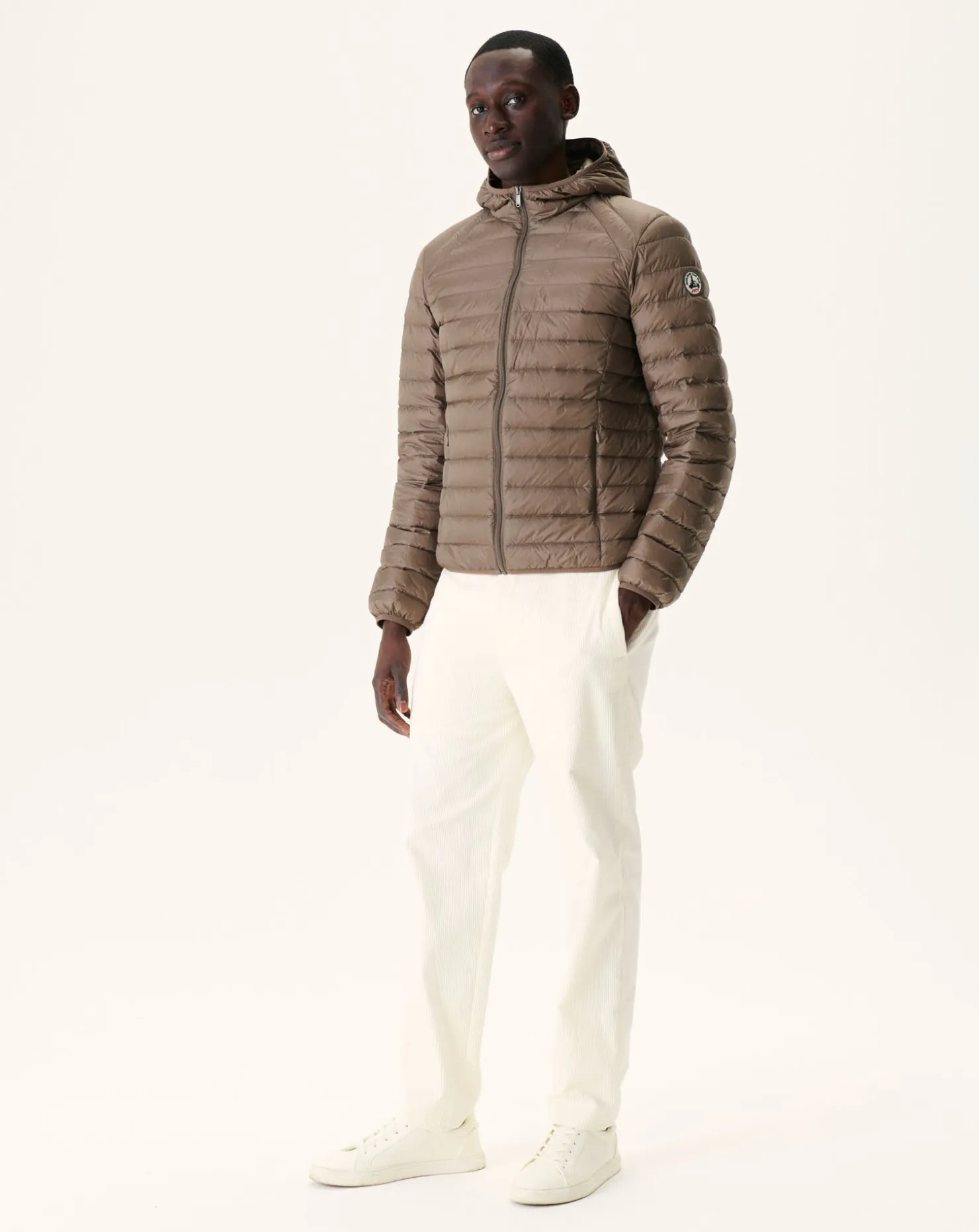 JOTT Light Hooded Down Jacket Taupe Nico 808 Mole Cheap