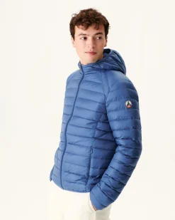 JOTT Light Hooded Puffer Jacket Denim Blue Nico 140 Blue Jeans Fashion