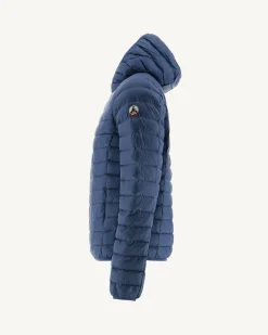JOTT Light Hooded Puffer Jacket Denim Blue Nico 140 Blue Jeans Fashion