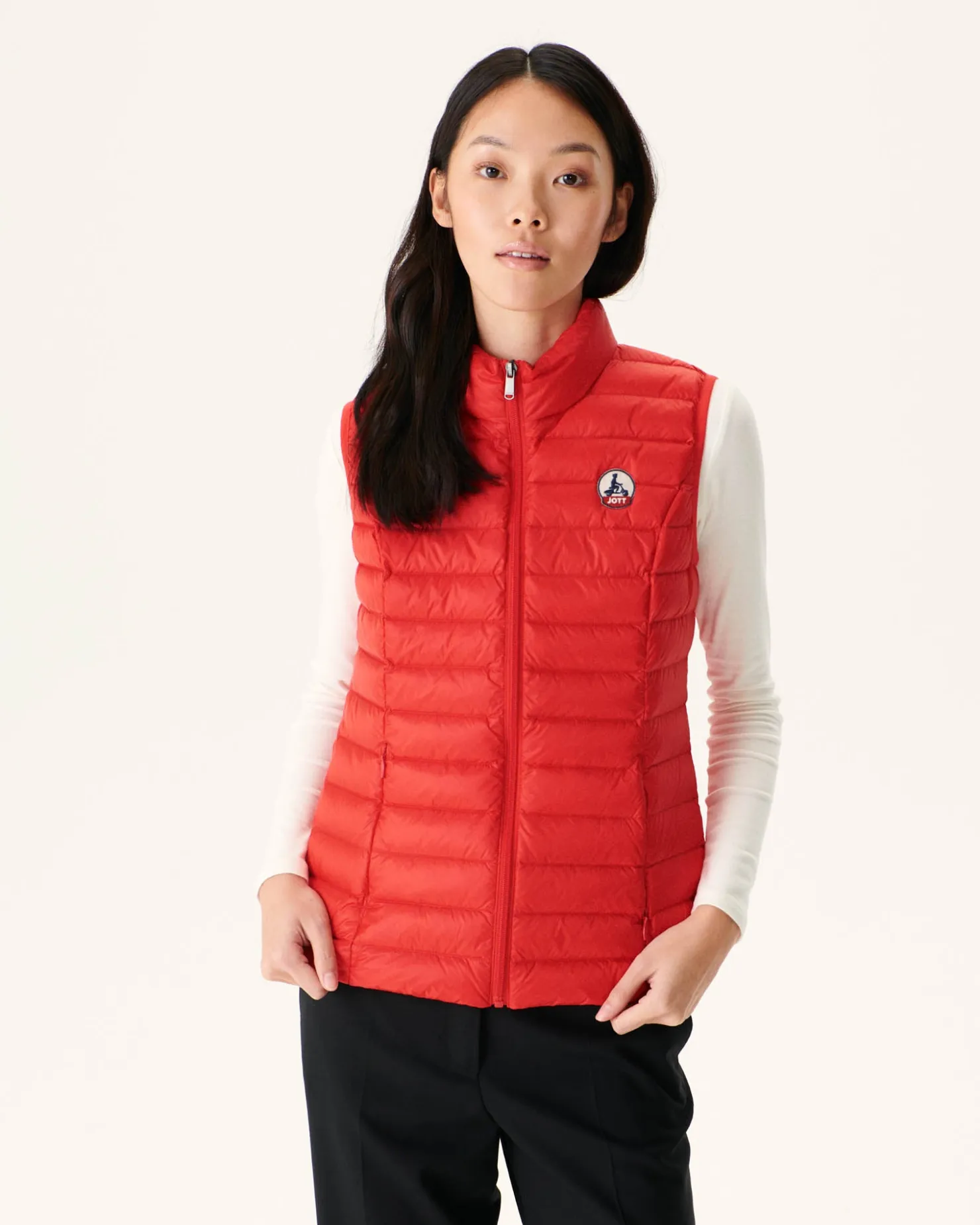 JOTT Light Sleeveless Down Jacket Bright Red Seda 318 Fire Red Best