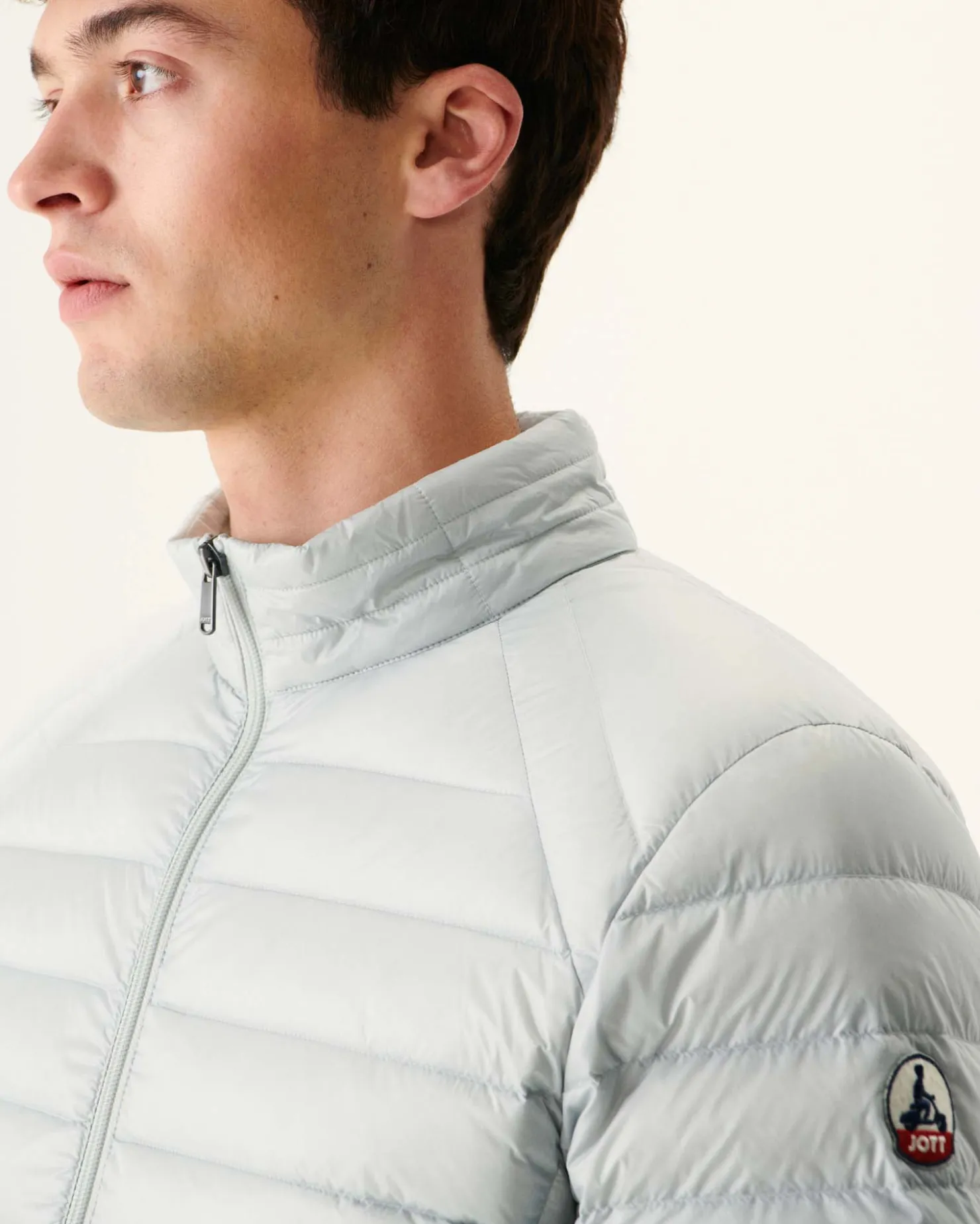 JOTT Lightweight Down Jacket Light Gray Mat 532 Soft Gray Fashion