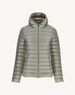 JOTT Lightweight Hooded Down Jacket Sage Cloe 826 Sage Sale