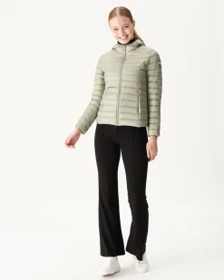 JOTT Lightweight Hooded Down Jacket Sage Cloe 826 Sage Sale