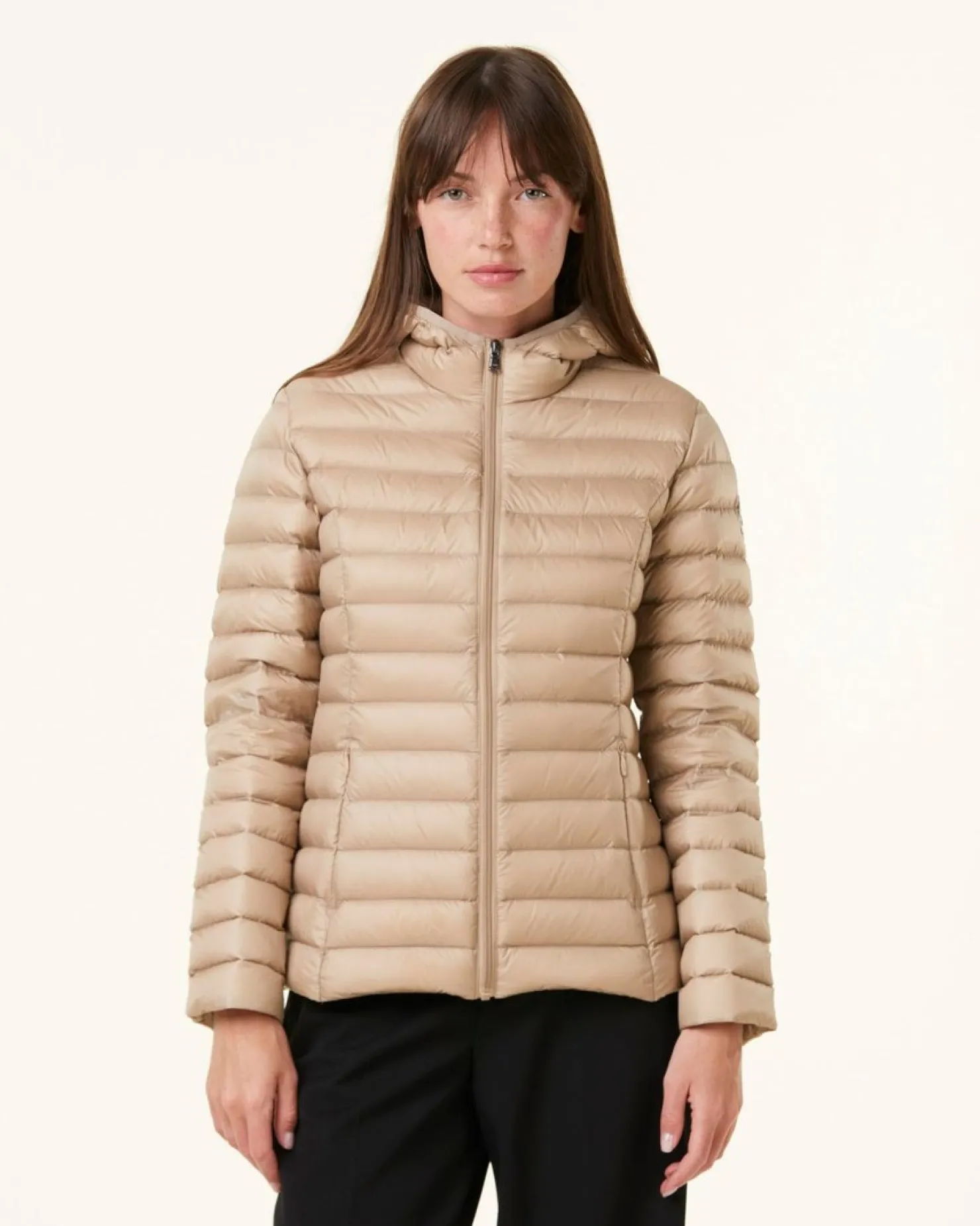 JOTT Lightweight Hooded Down Jacket Beige Cloe 804 Beige Best Sale