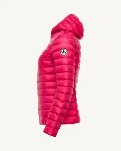 JOTT Lightweight Hooded Down Jacket Fuchsia Cloe 408 Fushia Sale