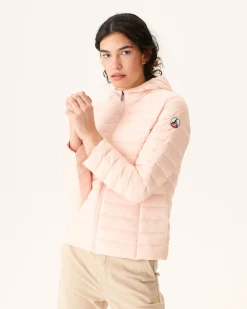 JOTT Lightweight Hooded Down Jacket Light Pink Cloe 463 Soft Pink Best Sale