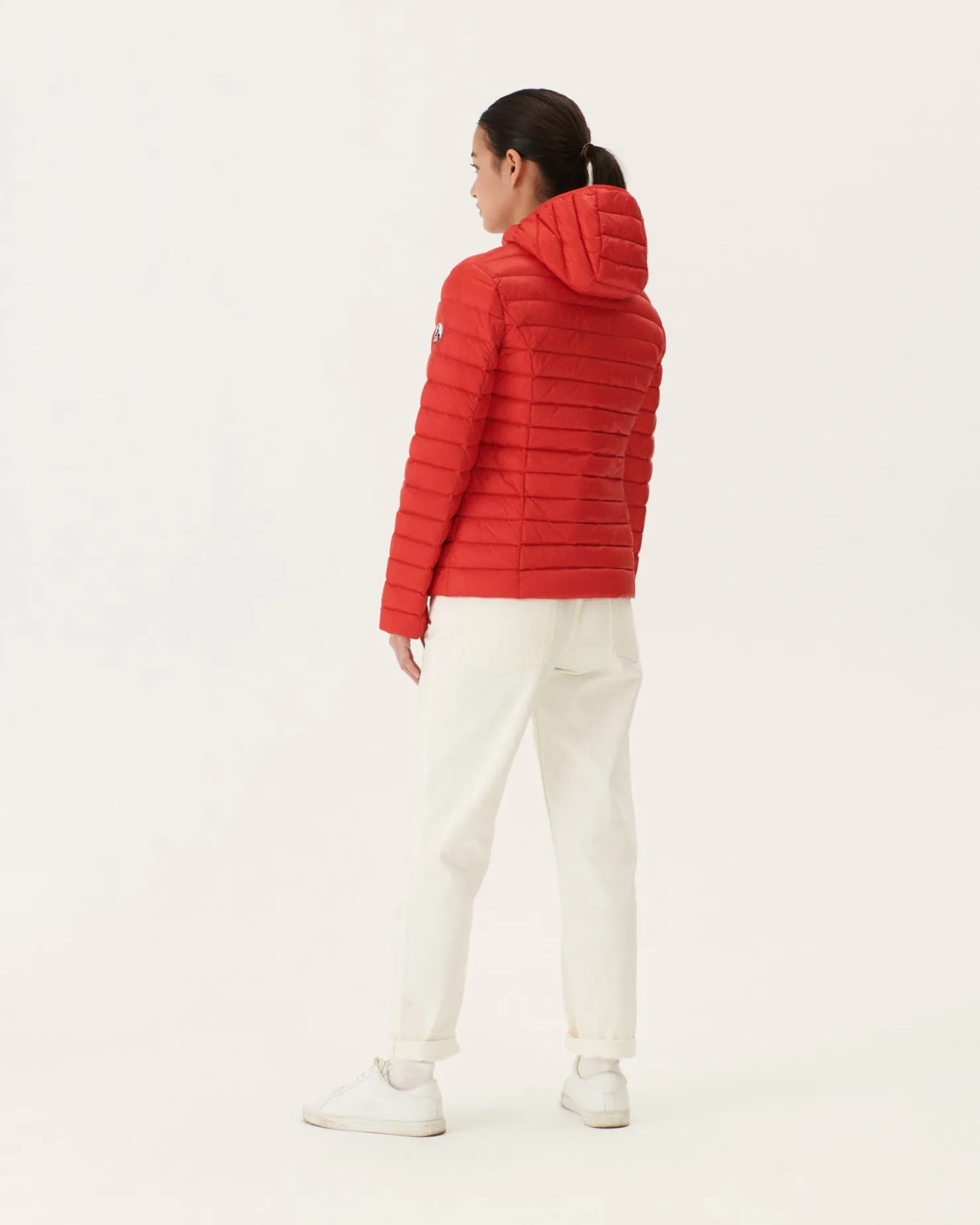 JOTT Lightweight Hooded Down Jacket Bright Red Cloe 318 Fire Red Best