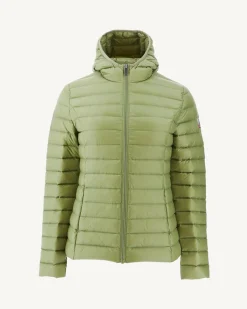 JOTT Lightweight Hooded Down Jacket Light Khaki Cloe 247 Bush Discount