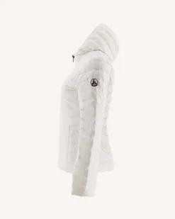 JOTT Lightweight Hooded Puffer Jacket White Cloe 901 White Sale