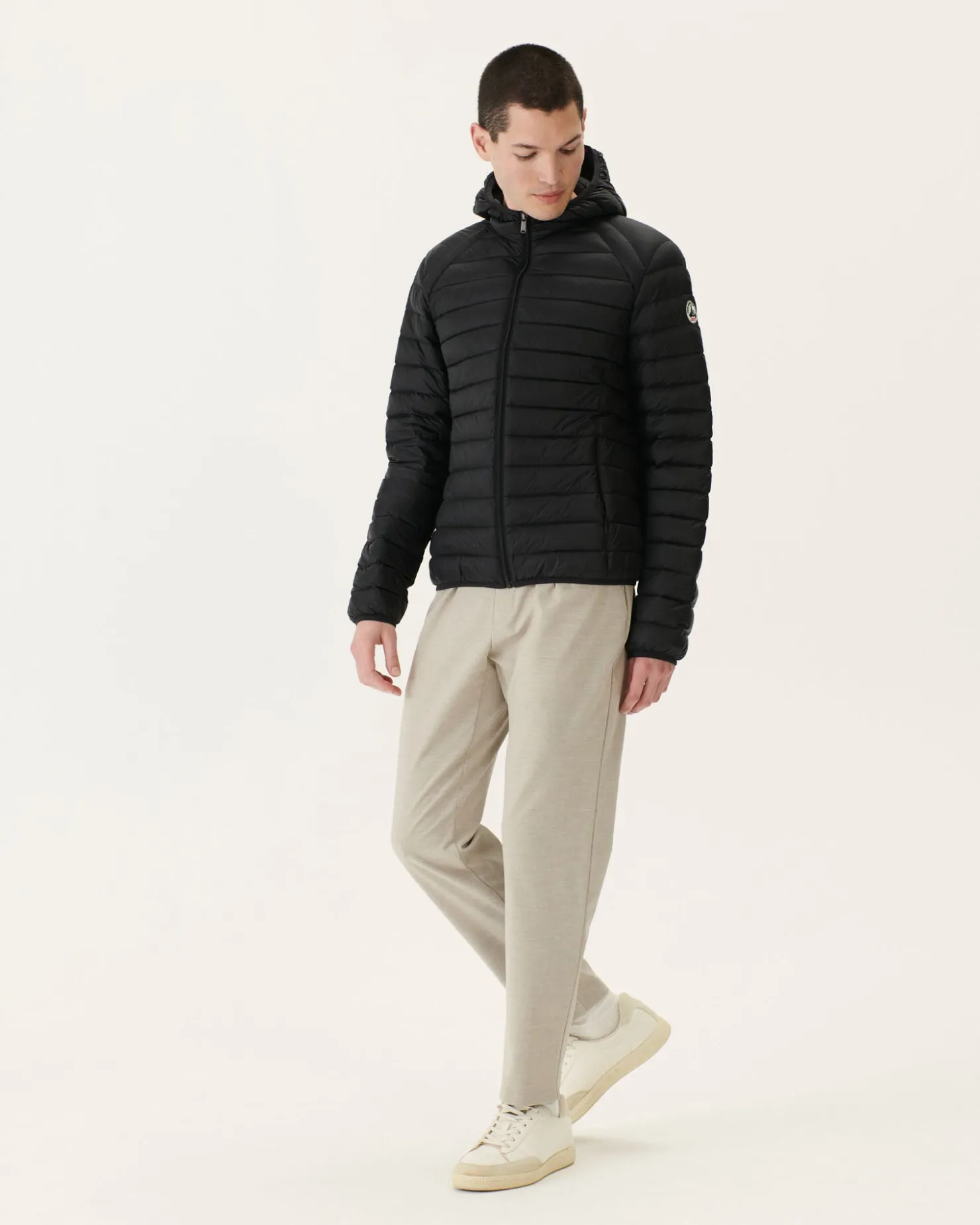 JOTT Lightweight Hooded Puffer Jacket Black Nico 999 Noir Hot