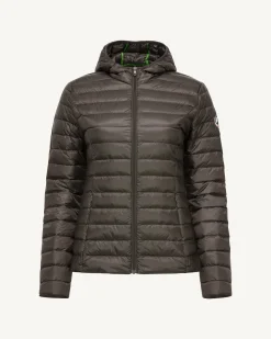 JOTT Lightweight Plomb Cloe Hooded Down Jacket 509 Lead Shop