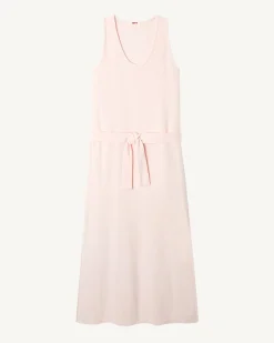 JOTT Long Belted Dress In Terry Cloth Light Pink Ibiza 463 Soft Pink New