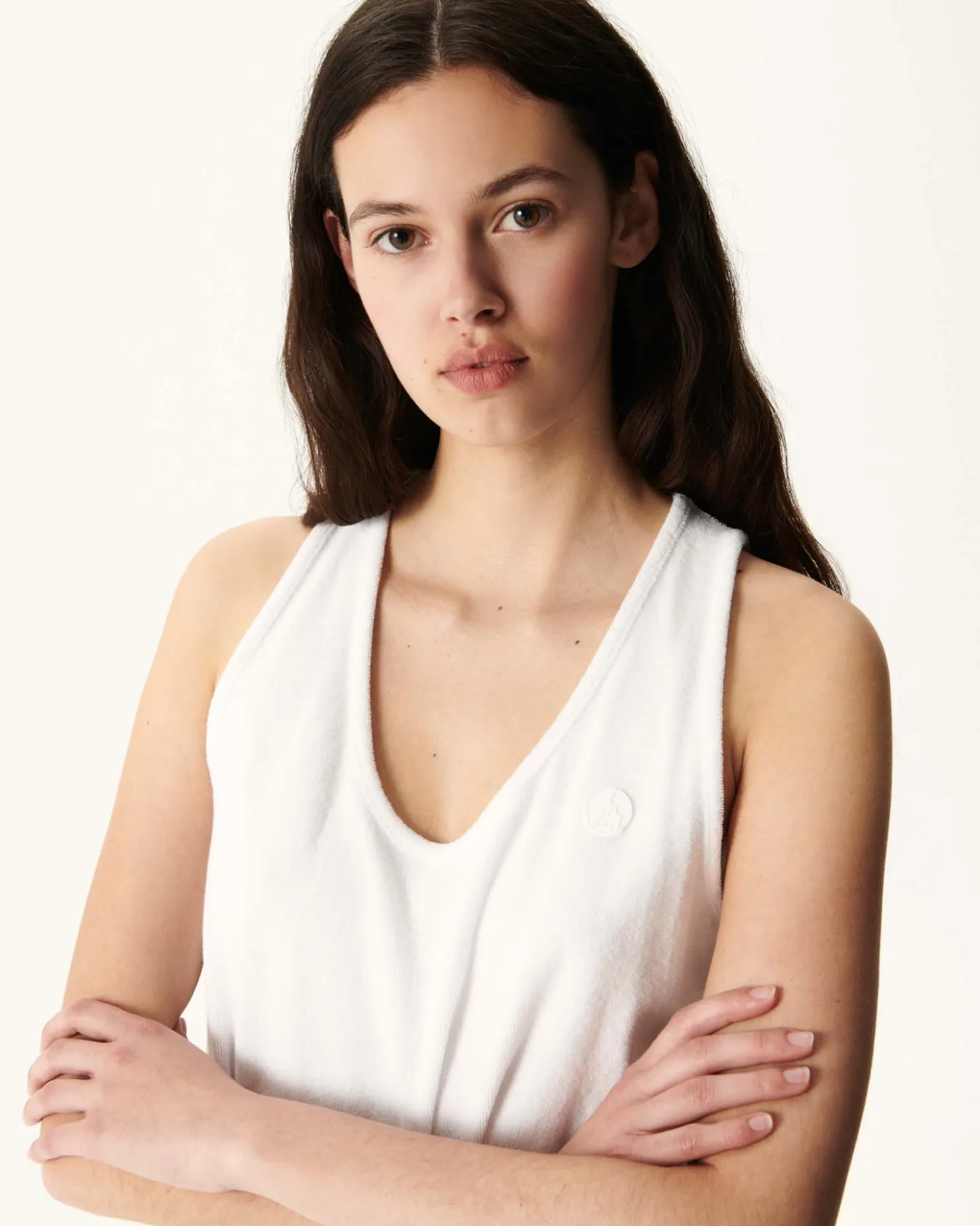 JOTT Long Belted Terrycloth Dress Ibiza White 901 White Sale