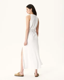 JOTT Long Belted Terrycloth Dress Ibiza White 901 White Sale