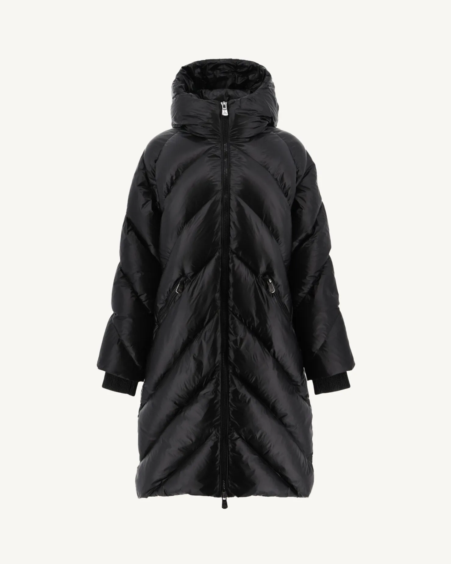JOTT Long Great Cold Padded Jacket Black Comet 999 Black Clearance