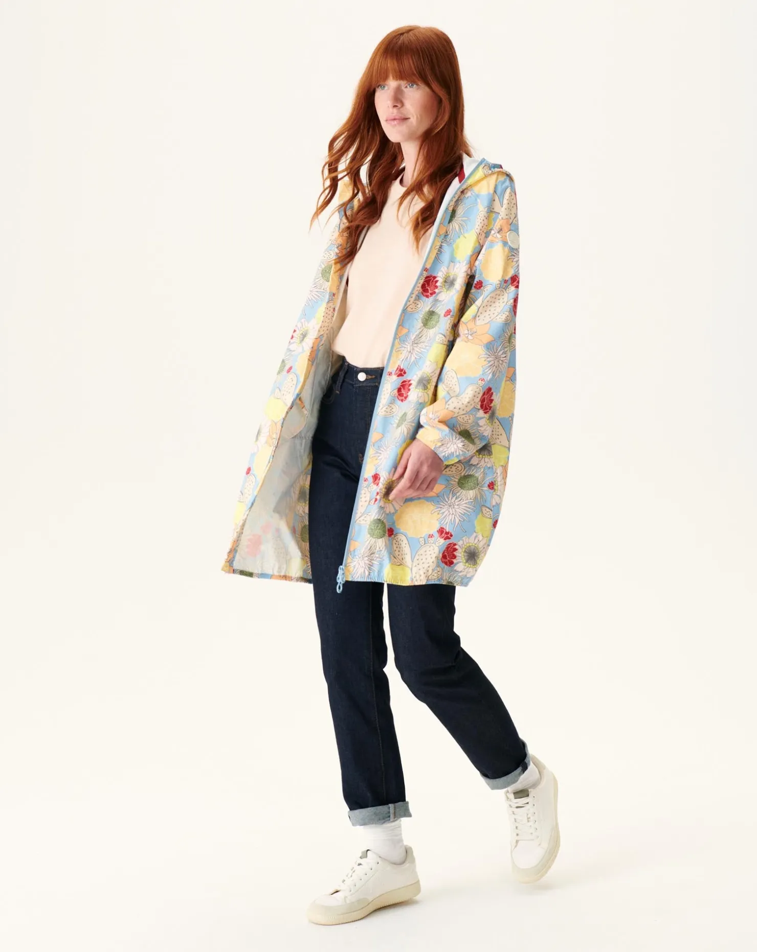 JOTT Long Hooded Jacket Bohemian Light Blue Copenhagen 1801 Bohemian Soft Blue New