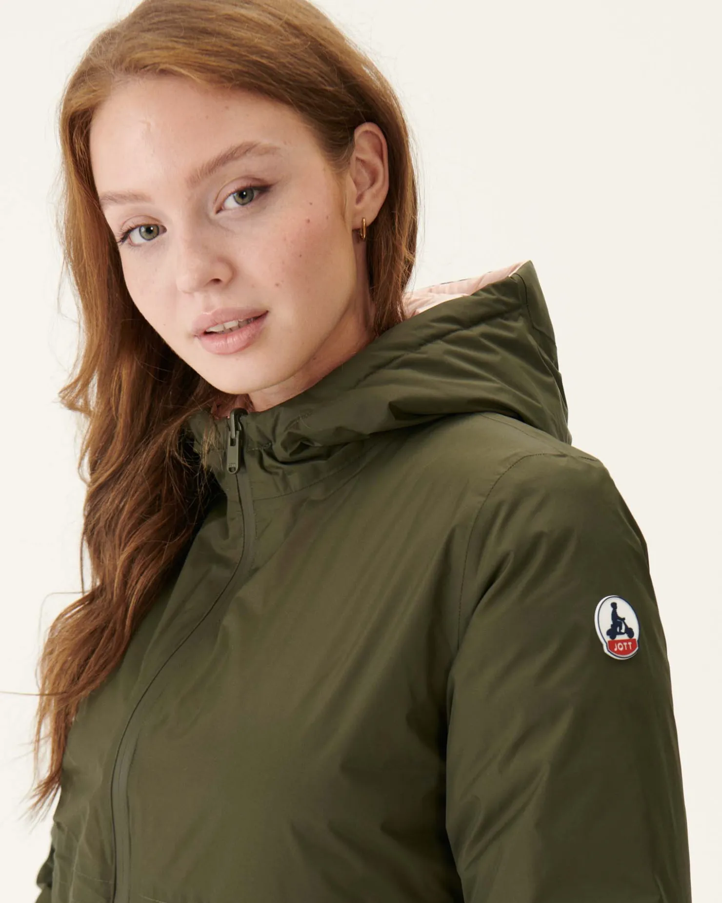 JOTT Long Reversible Down Jacket Army/Light Pink Roma 2552 Army / Soft Pink Store