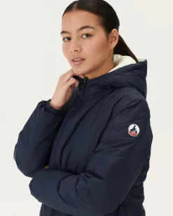 JOTT Long Reversible Down Jacket Navy/White Roma 1042 Navy / White Store