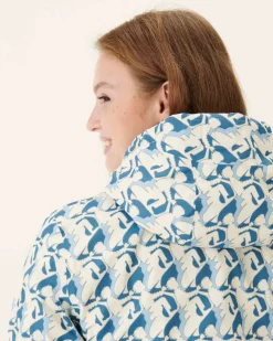 JOTT Long Reversible Down Jacket With Ecru Monogram Print/Ecru Roma 8952 Monogram Off / Off-White Online