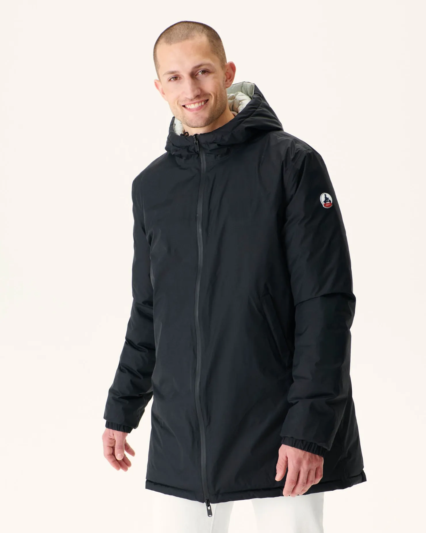 JOTT Long Reversible Hooded Down Jacket Black/Light Gray Amsterdam 9902 Black / Soft Gray Cheap