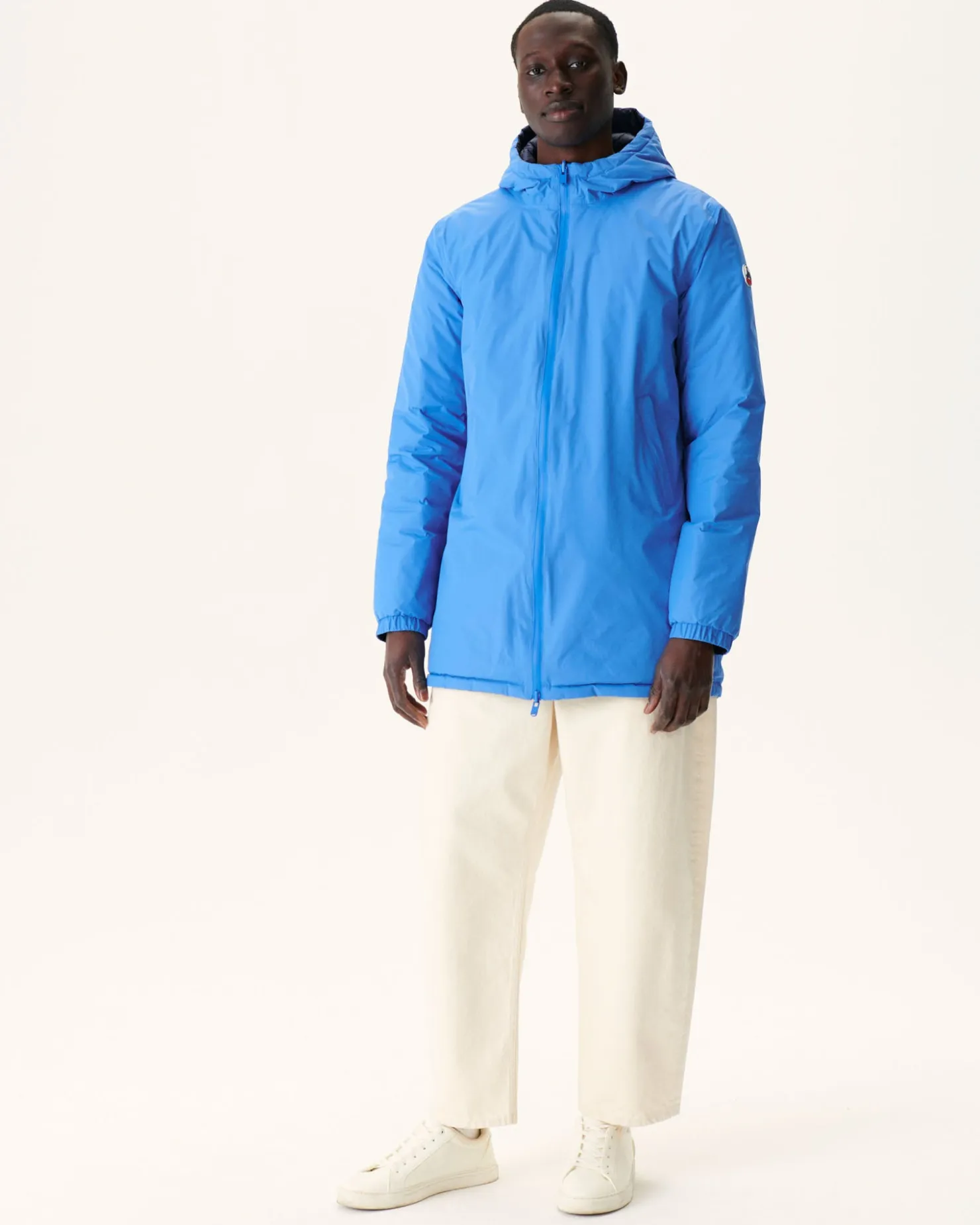 JOTT Long Reversible Hooded Down Jacket Azur/Marine Amsterdam 1830 Azure / Navy Flash Sale