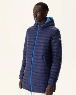 JOTT Long Reversible Hooded Down Jacket Azur/Marine Amsterdam 1830 Azure / Navy Flash Sale