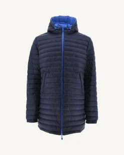 JOTT Long Reversible Hooded Down Jacket Azur/Marine Amsterdam 1830 Azure / Navy Flash Sale