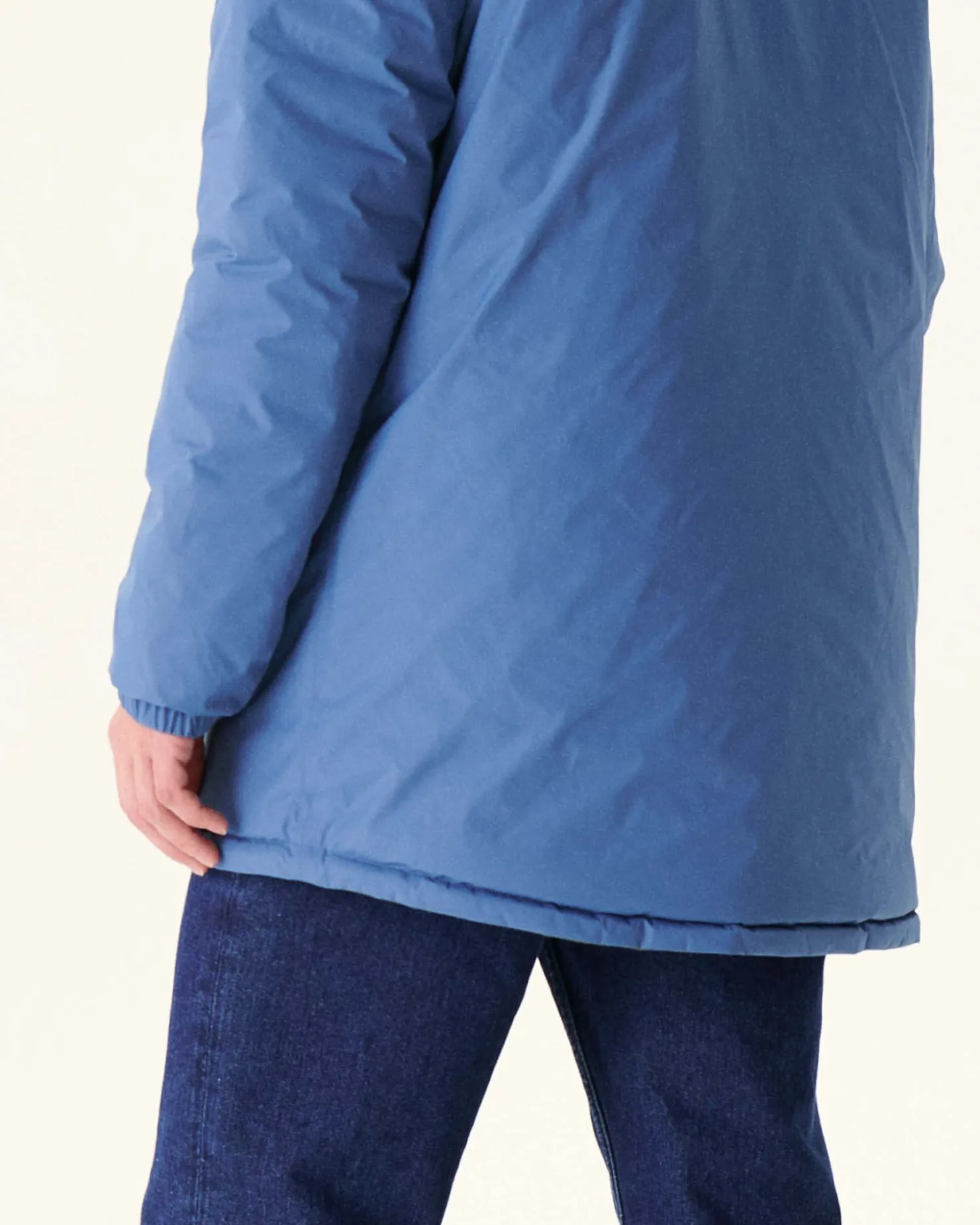 JOTT Long Reversible Hooded Puffer Jacket Denim Blue/Army Amsterdam 1400 Blue Jeans / Army New