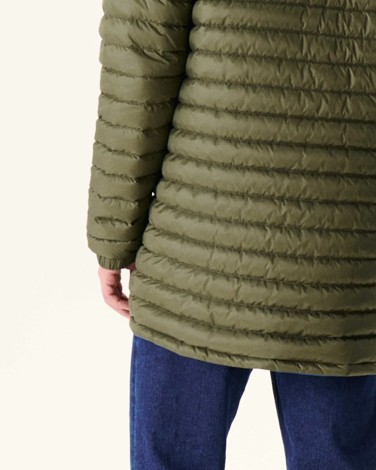 JOTT Long Reversible Hooded Puffer Jacket Denim Blue/Army Amsterdam 1400 Blue Jeans / Army New