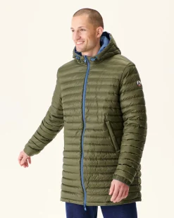 JOTT Long Reversible Hooded Puffer Jacket Denim Blue/Army Amsterdam 1400 Blue Jeans / Army New