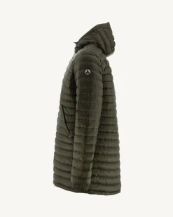 JOTT Long Reversible Hooded Puffer Jacket Denim Blue/Army Amsterdam 1400 Blue Jeans / Army New