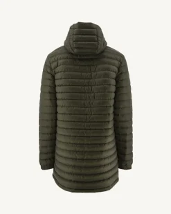 JOTT Long Reversible Hooded Puffer Jacket Denim Blue/Army Amsterdam 1400 Blue Jeans / Army New