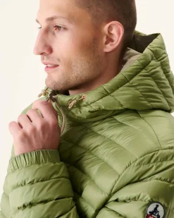 JOTT Long Reversible Hooded Puffer Jacket Beige/Light Khaki Amsterdam 8040 Beige / Bush Hot