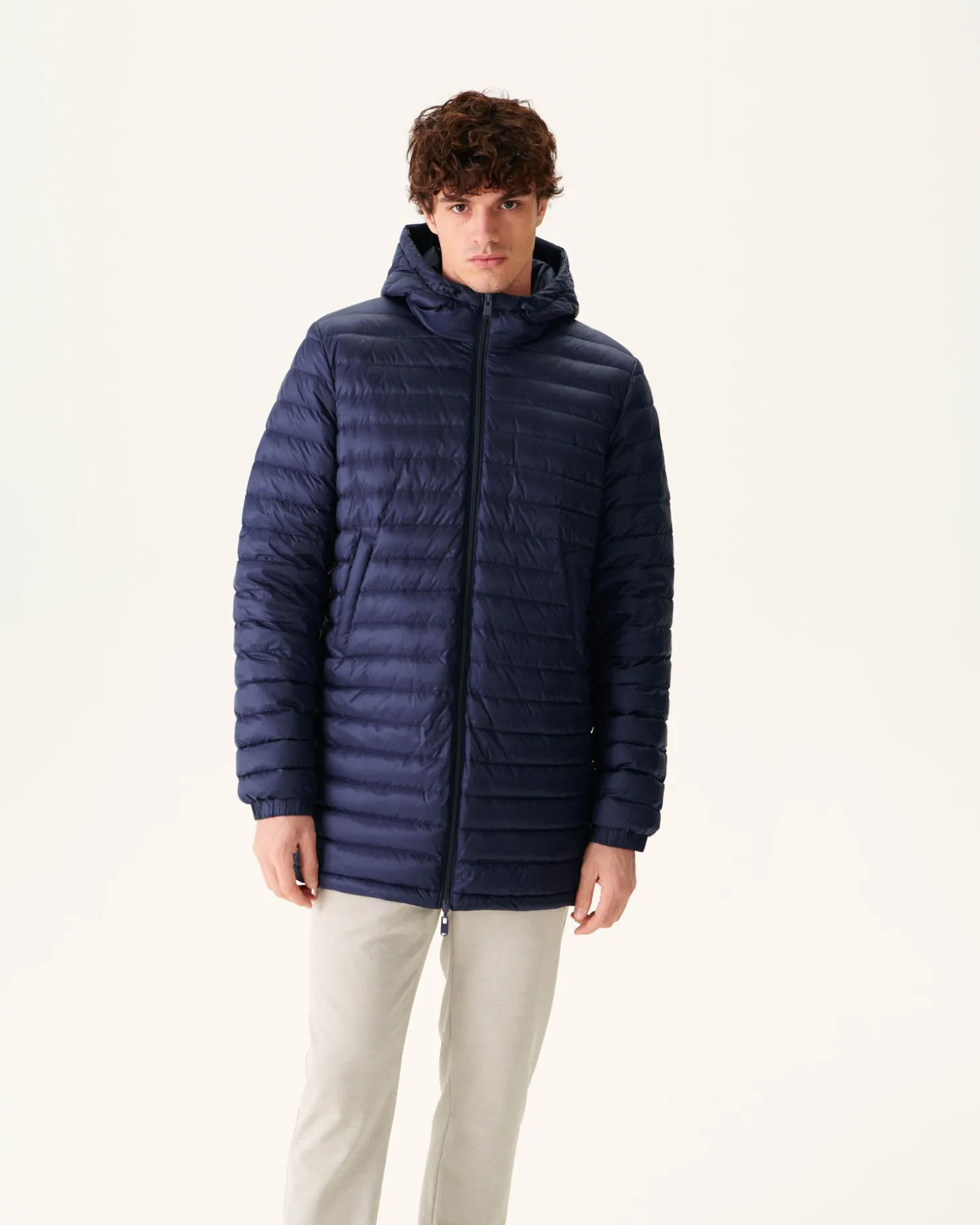 JOTT Long Reversible Hooded Puffer Jacket Marine Amsterdam 104 Marine Best