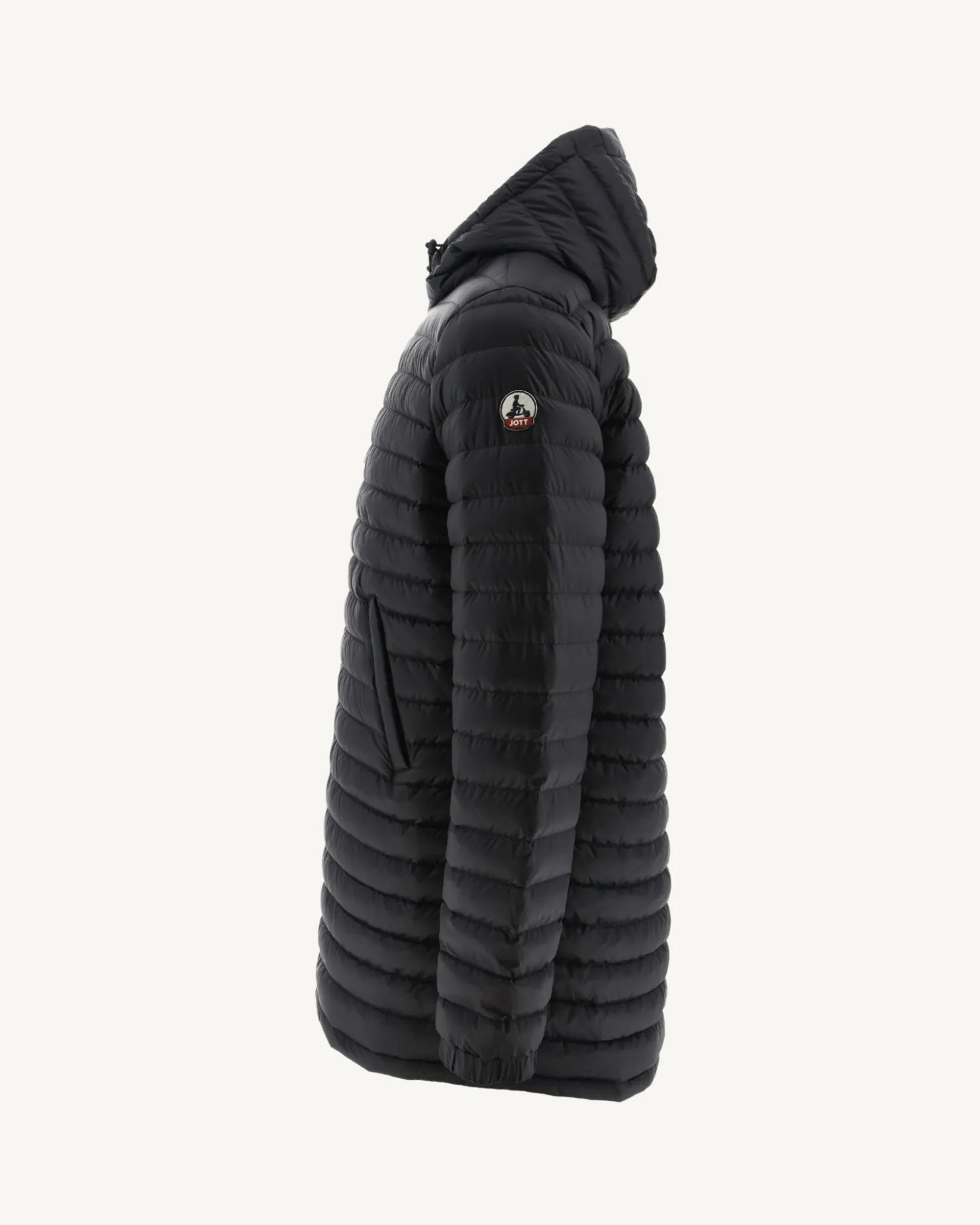 JOTT Long Reversible Hooded Puffer Jacket Black Amsterdam 999 Noir Cheap