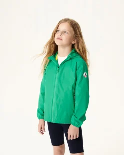 JOTT Madeira Children'S Green Hooded Waterproof Jacket 243 Poppy Green New